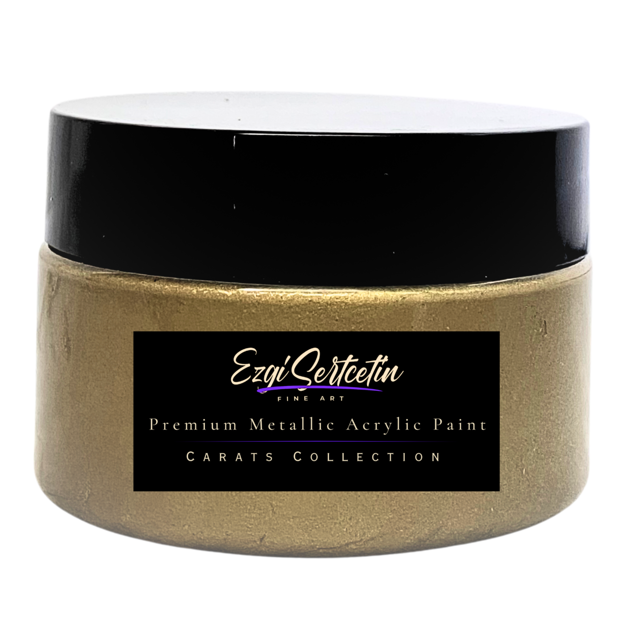 Premium Metallic Acrylic Paint 3 oz | Unique Metallic Bright Colors | Special Carat Collection by Ezgi Sertcetin